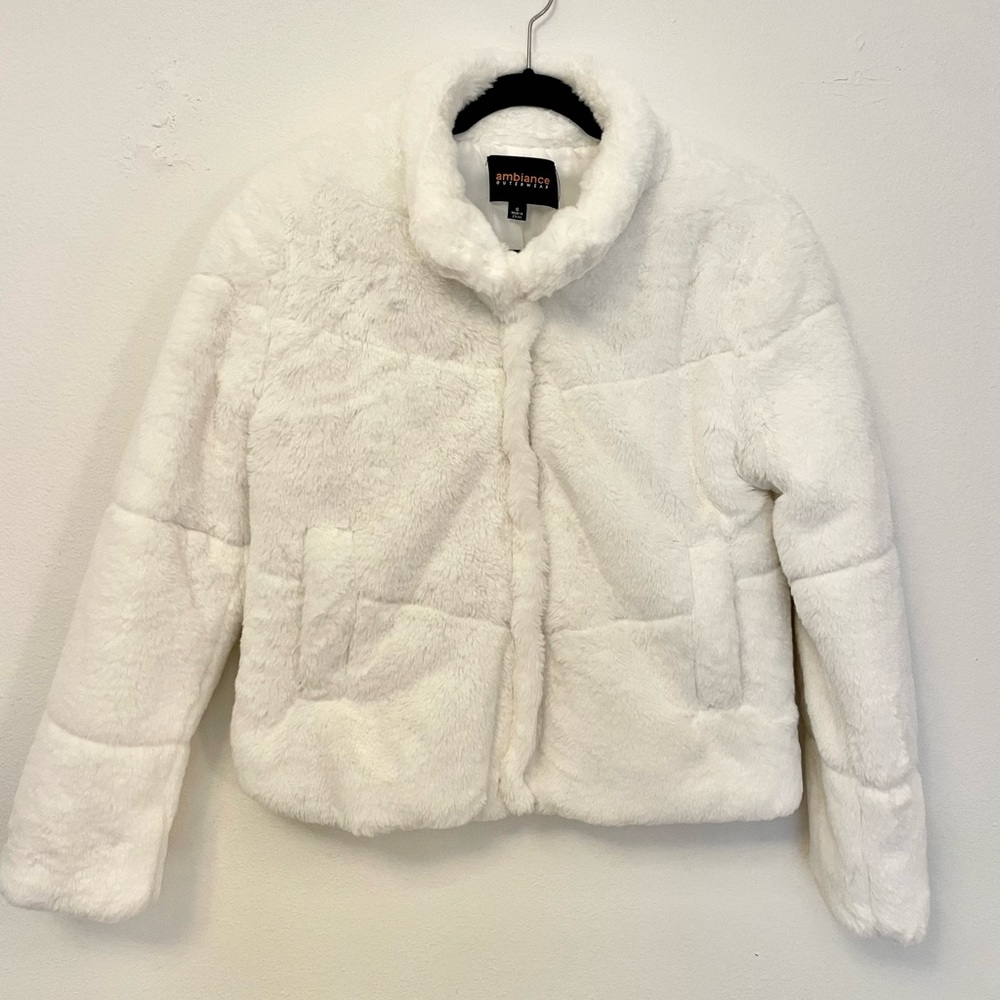 Faux Fur White Jacket